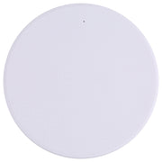 10W QI Plaid Pattern Round Plastic Wireless Charger (White)