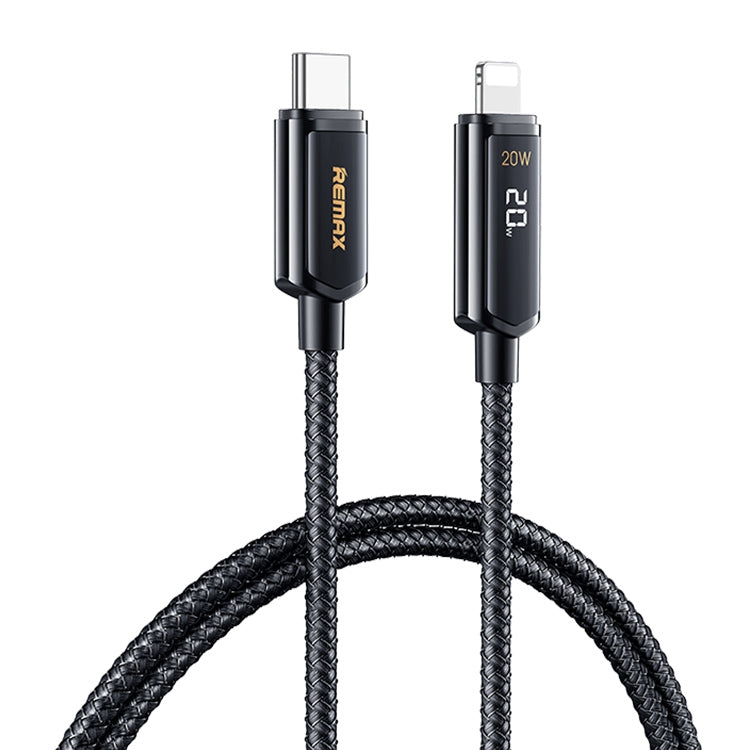 REMAX RC-128i 20W Type-C / USB-C to 8 Pin Intelligent Digital Display Zinc Alloy Braided Charging Data Cable, Length: 1.2m(Tarnish) - free shipping - PMC TechLife - Order now!
