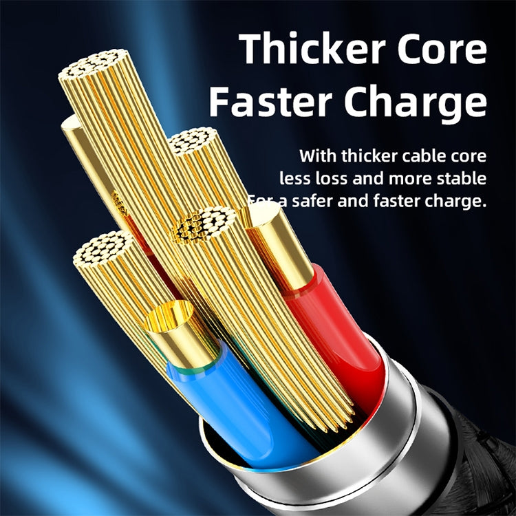 REMAX RC-128i 20W Type-C / USB-C to 8 Pin Intelligent Digital Display Zinc Alloy Braided Charging Data Cable, Length: 1.2m(Tarnish) - free shipping - PMC TechLife - Order now!
