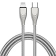 ADC-009 USB-C / Type-C to 8 Pin Zinc Alloy Hose Fast Charging Data Cable, Cable Length: 1m (Silver) - 2 in 1 Cable by PMC TechLife | Online Shopping South Africa | PMC TechLife