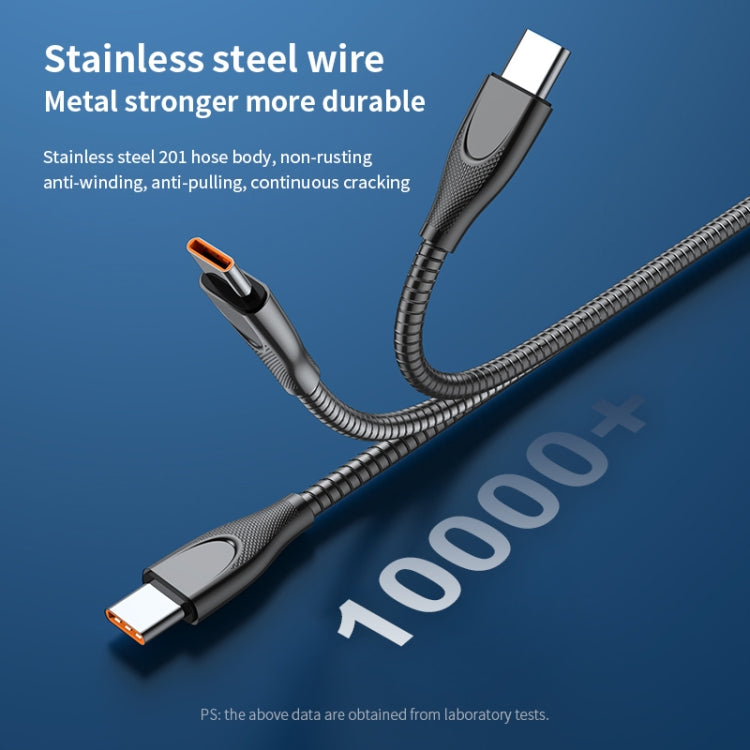 ADC-009 USB-C / Type-C to 8 Pin Zinc Alloy Hose Fast Charging Data Cable, Cable Length: 1m (Gun Metal) - 2 in 1 Cable by PMC TechLife | Online Shopping South Africa | PMC TechLife