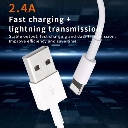 IVON CA19 2.4A USB to 8 Pin Fast Charge Data Cable for iPhone, iPad, Length: 1m - Normal Style Cable by IVON | Online Shopping South Africa | PMC Jewellery | Buy Now Pay Later Mobicred