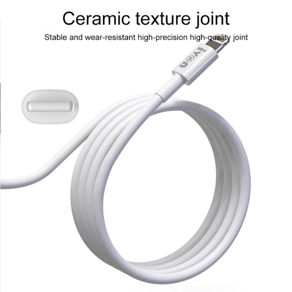 IVON CA70 8 Pin Fast Charging Data Cable, Length: 2m (White)
