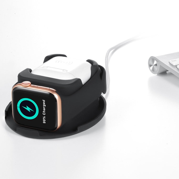 3 in 1 Charger Holder Base for Watch & AirPods with Zippered Storage Bag & Carabiner - Other Accessories by PMC TechLife | Online Shopping South Africa | PMC TechLife