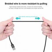 IVON CA51 2.4A USB to 8 Pin + Micro USB 2 in 1 Charging Sync Data Cable, Length: 1m(Black)