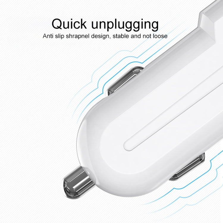 IVON CC13 QC 3.0 Fast Charging Car Charger Set with 8 Pin Charging Cable (White) - Car Charger by IVON | Online Shopping South Africa | PMC TechLife | Buy Now Pay Later Mobicred