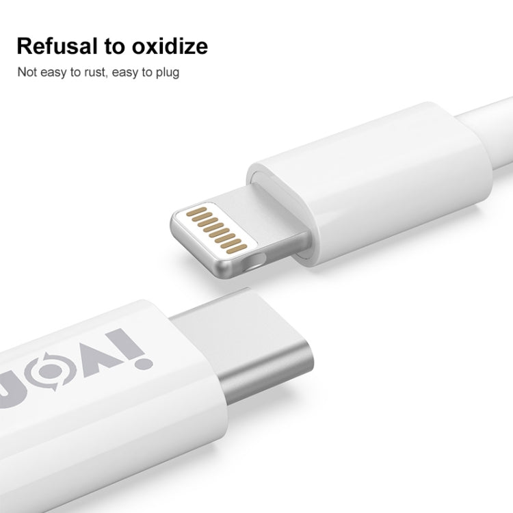IVON CA93 20W PD USB-C / Type-C to 8 Pin TPE Fast Charging Data Cable, Cable Length: 1m - 2 in 1 Cable by IVON | Online Shopping South Africa | PMC TechLife | Buy Now Pay Later Mobicred