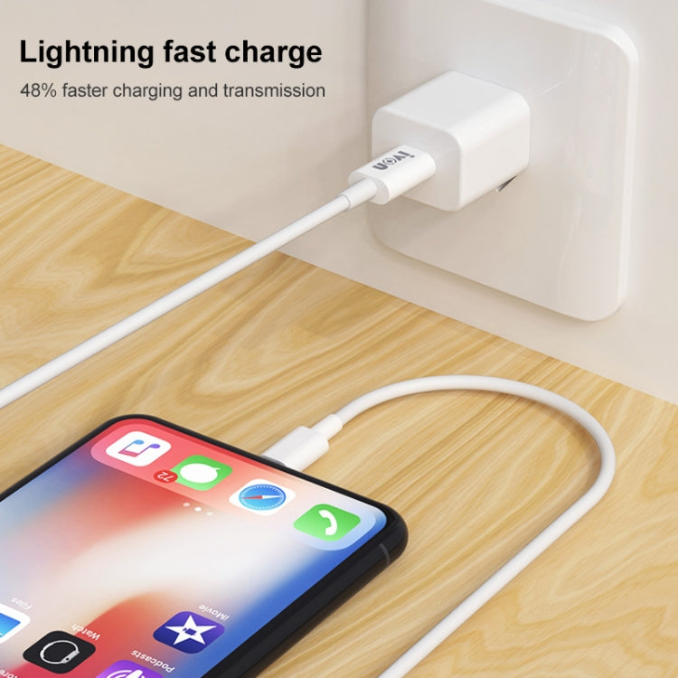 IVON CA93 20W PD USB-C / Type-C to 8 Pin TPE Fast Charging Data Cable, Cable Length: 1m - 2 in 1 Cable by IVON | Online Shopping South Africa | PMC TechLife | Buy Now Pay Later Mobicred