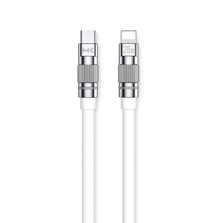 WK WDC-187 Qjie Series 20W USB-C/Type-C to 8 Pin Fast Charge Data Cable, Length: 1m(White) - 2 in 1 Cable by WK | Online Shopping South Africa | PMC TechLife