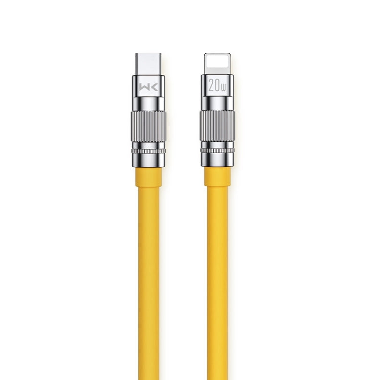 WK WDC-187 Qjie Series 20W USB-C/Type-C to 8 Pin Fast Charge Data Cable, Length: 1m(Yellow) - 2 in 1 Cable by WK | Online Shopping South Africa | PMC TechLife | Buy Now Pay Later Mobicred