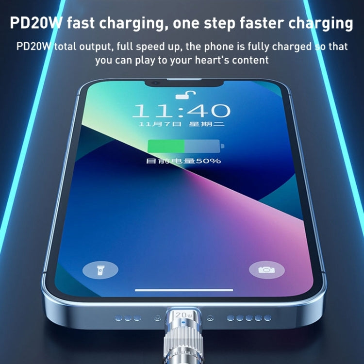 WK WDC-187 Qjie Series 20W USB-C/Type-C to 8 Pin Fast Charge Data Cable, Length: 1m(Yellow) - 2 in 1 Cable by WK | Online Shopping South Africa | PMC TechLife | Buy Now Pay Later Mobicred