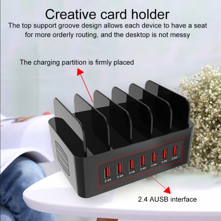 YFY-A53 100W 5 x USB Ports QC3.0 Smart Charging Station with Phone & Tablet Stand - Multifunction Charger by PMC TechLife | Online Shopping South Africa | PMC TechLife