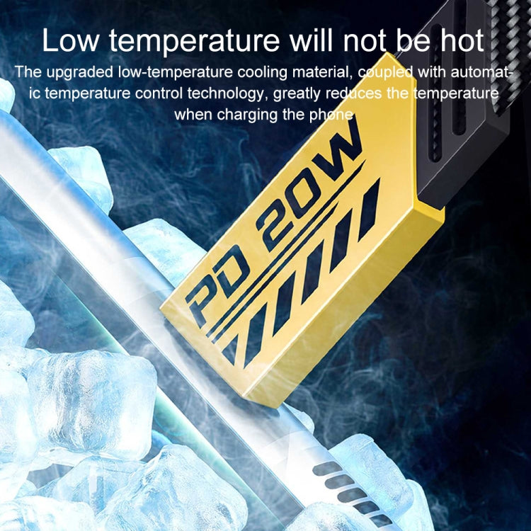 WK WDC-189 Armor Series 2 in 1 65W USB-C/Type-C to USB-C/Type-C+8 Pin Magnetic Data Cable, Length: 1.2m(Yellow) - free shipping - PMC TechLife - Order now!