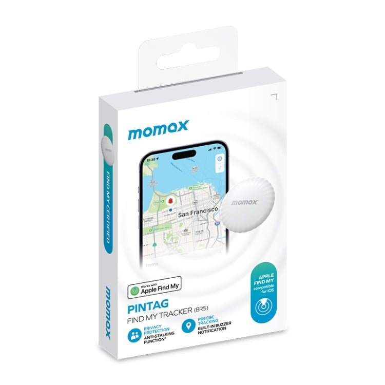 MOMAX PINTAG BR5 Wireless Positioning Anti-lost Device(White) - free shipping - PMC Jewellery - Order now!