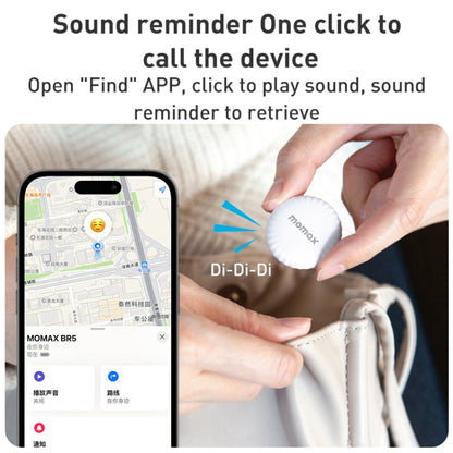 MOMAX PINTAG BR5 Wireless Positioning Anti-lost Device(White) - free shipping - PMC Jewellery - Order now!