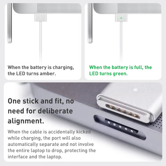 A2363 USB-C / Type-C to Magsafe 3 Fast Charging Data Cable, Length: 2m(White)