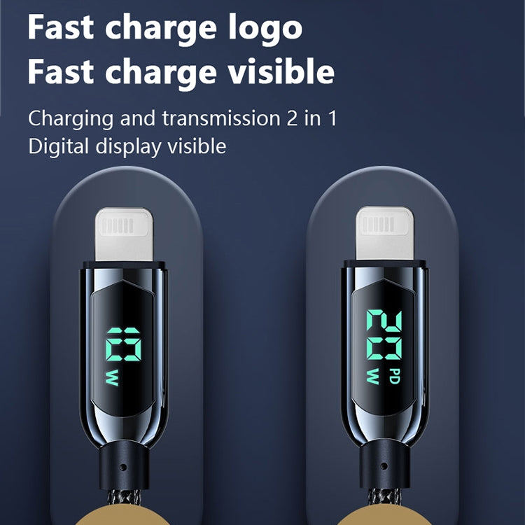 Mutural Li-CC001 1.2m PD20W Digital Display USB-C / Type-C to 8 Pin Charging Data Cable - 2 in 1 Cable by Mutural | Online Shopping South Africa | PMC TechLife | Buy Now Pay Later Mobicred