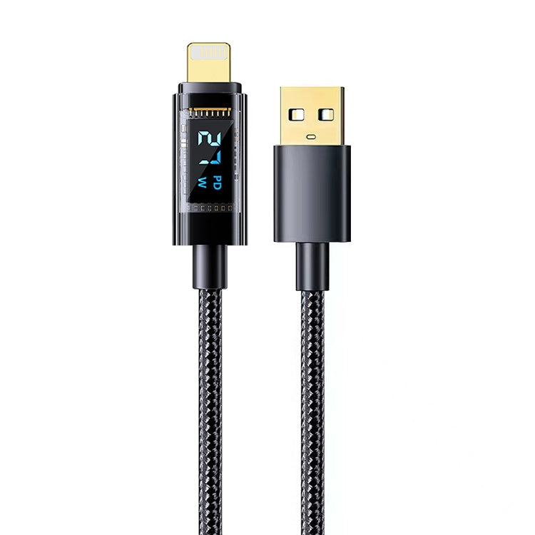Mutural Li-CC008 1.2m 10W Transparent Digital Display USB to 8 Pin Charging Data Cable - Normal Style Cable by Mutural | Online Shopping South Africa | PMC TechLife | Buy Now Pay Later Mobicred