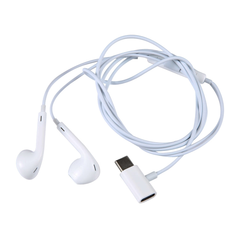 JBC-193 USB-C / Type-C Wired Control Earphone with USB-C / Type-C Interface Adapter, Support Charging / Calling - Type-C Earphone by PMC TechLife | Online Shopping South Africa | PMC TechLife