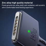 140W USB-C / Type-C to MagSafe 3 Magnetic Fast Charging Cable, Length:2m (Black)