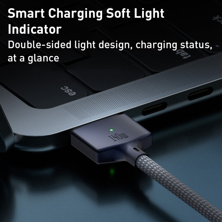 140W USB-C / Type-C to MagSafe 3 Magnetic Fast Charging Cable, Length:2m (Black)
