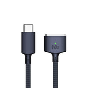 140W USB-C / Type-C to MagSafe 3 Nylon Braided Magnetic Charging Cable, Length: 2m (Blue)