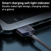 140W USB-C / Type-C to MagSafe 3 Nylon Braided Magnetic Charging Cable, Length: 2m (White)