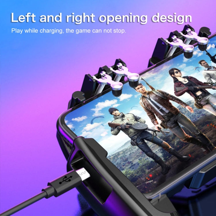 AK77 4000mAh Battery Edition Six-finger Linkage Multi-function Mobile Phone Gamepad with Bracket, Suitable for 4.7-6.5 inch Mobile Phones - Cooling Fan Radiator by PMC TechLife | Online Shopping South Africa | PMC TechLife