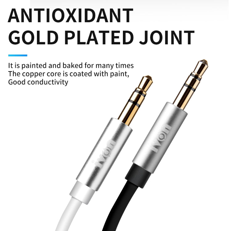 IVON CA55 3.5mm Male to Male AUX Audio Cable, Cable Length: 1m(Black) - Video & Audio Cable by IVON | Online Shopping South Africa | PMC TechLife | Buy Now Pay Later Mobicred