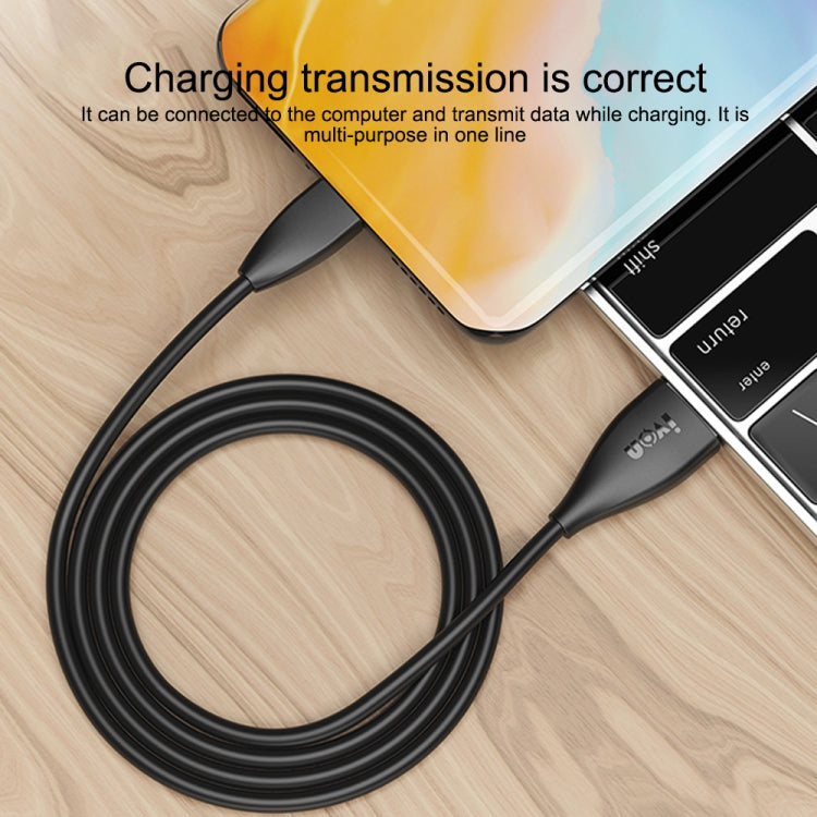 IVON CA87 USB to 8 Pin TPE Fast Charge Data Cable, Cable Length: 1m(Black) - Normal Style Cable by IVON | Online Shopping South Africa | PMC TechLife