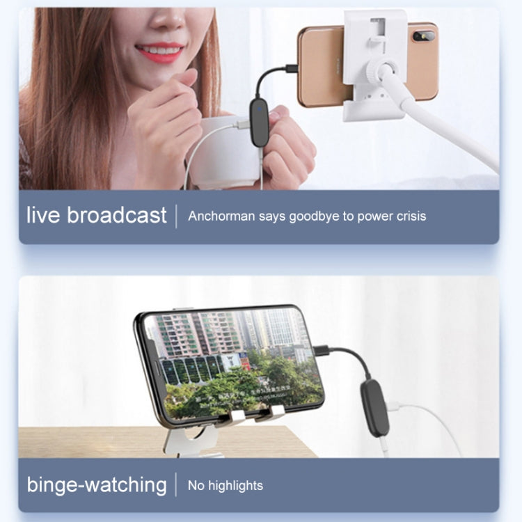 BK-325 2 in 1 8 Pin Male to 8 Pin Charging + 3.5mm Audio Female Earphone Adapter (Black) - Earphone Adapter by PMC TechLife | Online Shopping South Africa | PMC TechLife