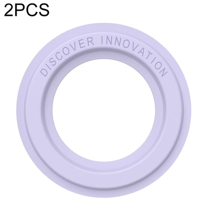 2 PCS NILLKIN Portable PU Leather Magnetic Ring Sticker (Purple) - Hand-Sticking Bracket by NILLKIN | Online Shopping South Africa | PMC Jewellery | Buy Now Pay Later Mobicred