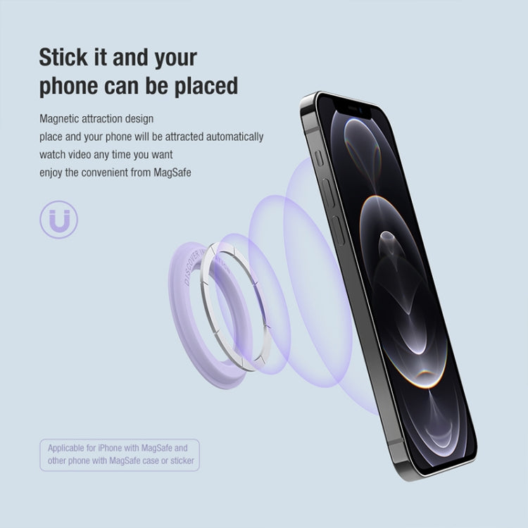 2 PCS NILLKIN Portable PU Leather Magnetic Ring Sticker (Purple) - Hand-Sticking Bracket by NILLKIN | Online Shopping South Africa | PMC Jewellery | Buy Now Pay Later Mobicred