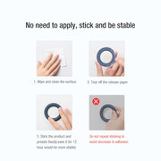2 PCS NILLKIN Portable PU Leather Magnetic Ring Sticker (Blue)