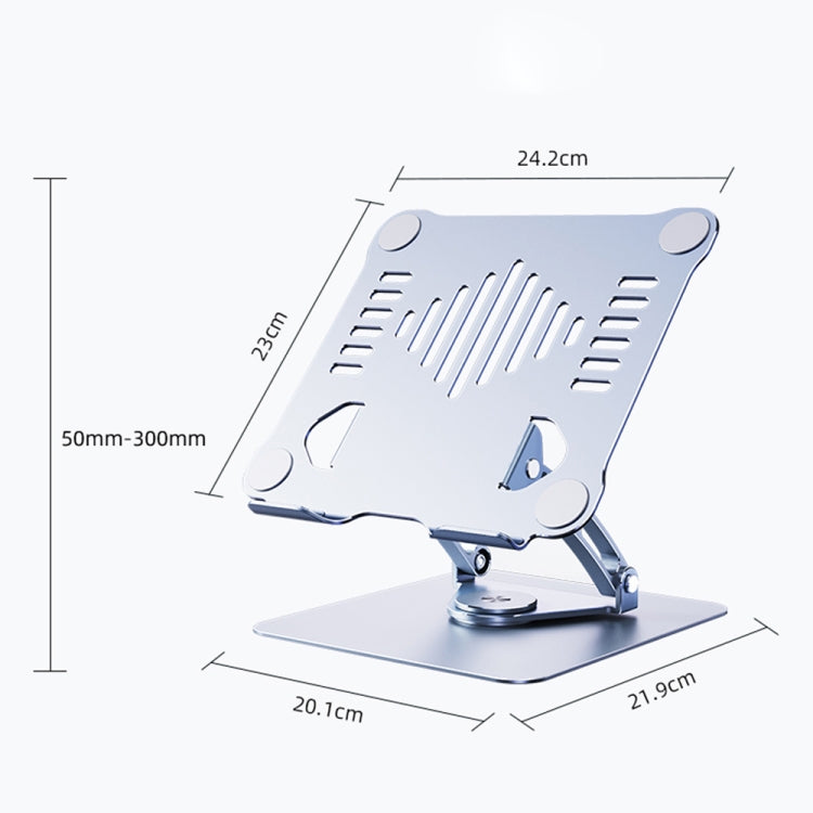 R-JUST HZ39 Triangular Swivel Lift Laptop Stand (Silver)