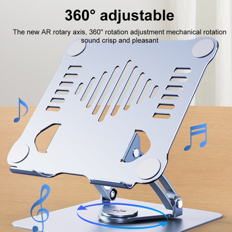 R-JUST HZ39 Triangular Swivel Lift Laptop Stand (Silver) - free shipping - PMC TechLife - Order now!