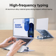 R-JUST HZ39 Triangular Swivel Lift Laptop Stand (Silver)