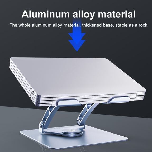 R-JUST HZ39 Triangular Swivel Lift Laptop Stand (Silver)