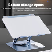 R-JUST HZ39 Triangular Swivel Lift Laptop Stand (Silver)