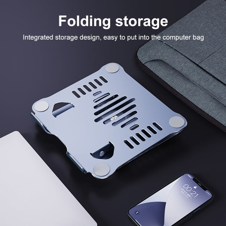 R-JUST HZ39 Triangular Swivel Lift Laptop Stand (Silver) - free shipping - PMC TechLife - Order now!