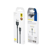 WK WDC-136 USB to 8 Pin 3A Fast Charing Data Cable(Black)