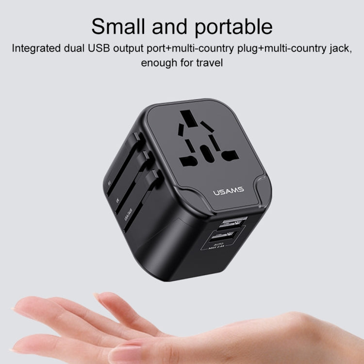 USAMS US-CC173 T55 12W Universal Multi Plug Travel Charger(Black) - free shipping - PMC TechLife - Order now!