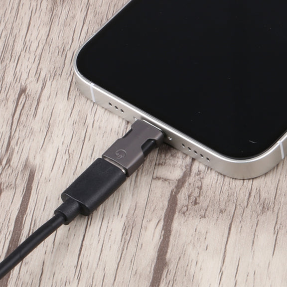 Portable 8 Pin to USB-C/Type-C Audio Adapter (Grey)