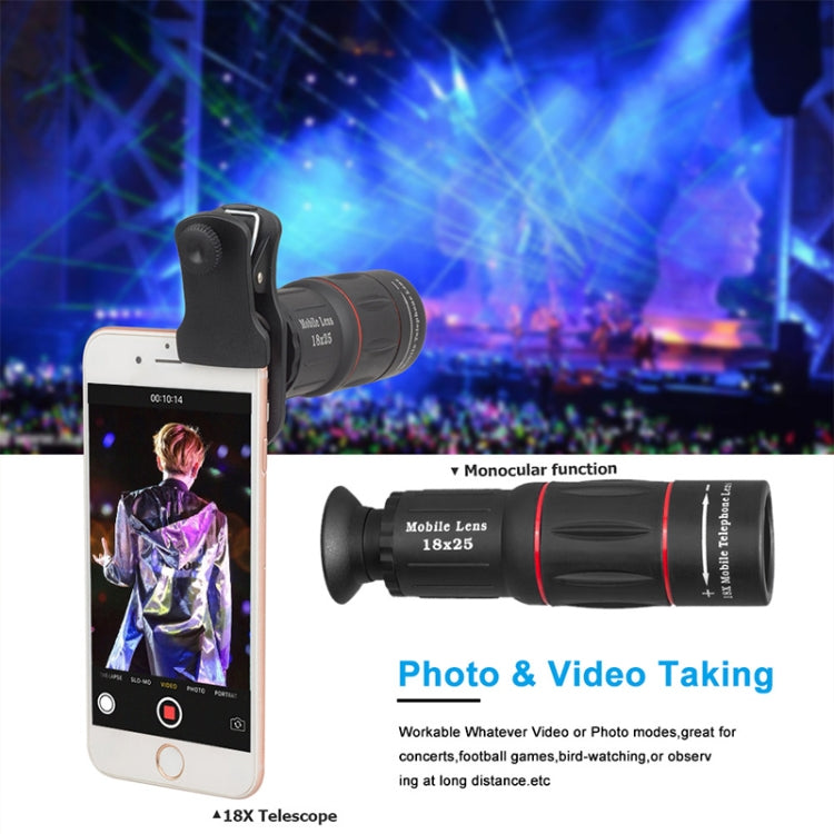 APEXEL APL-T18XBZJ5 4 in 1 18X Telescope + 0.63X Wide Lens + 198 Degrees Fisheye Lens + 15X Macro Lens Universal External Camera Phone Lens - Combination Lens by APEXEL | Online Shopping South Africa | PMC TechLife