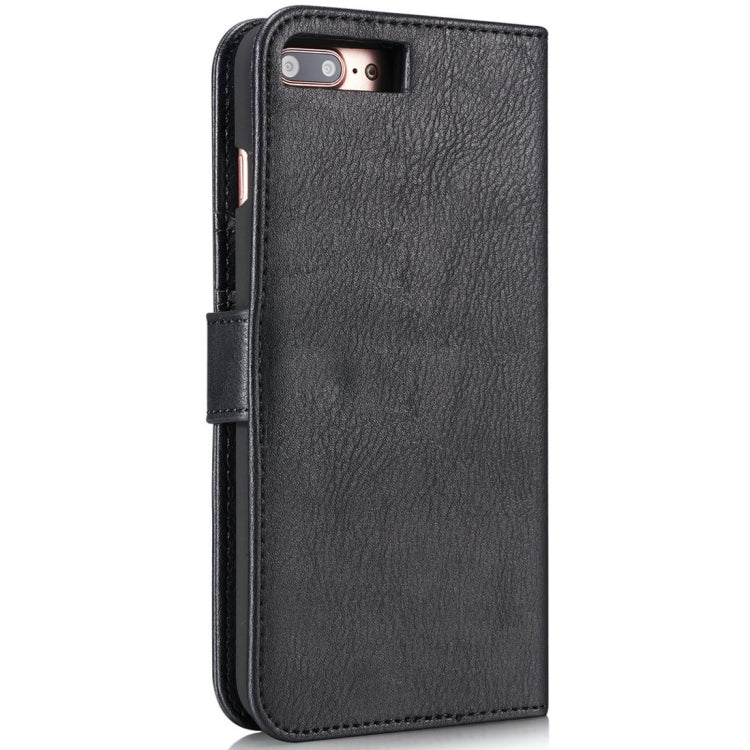 DG.MING for iPhone 8 Plus & iPhone 7 Plus Crazy Horse Texture Horizontal Flip Detachable Magnetic Protective Case with Holder & Card Slots & Wallet(Black) - More iPhone Cases by DG.MING | Online Shopping South Africa | PMC Jewellery | Buy Now Pay Later Mobicred