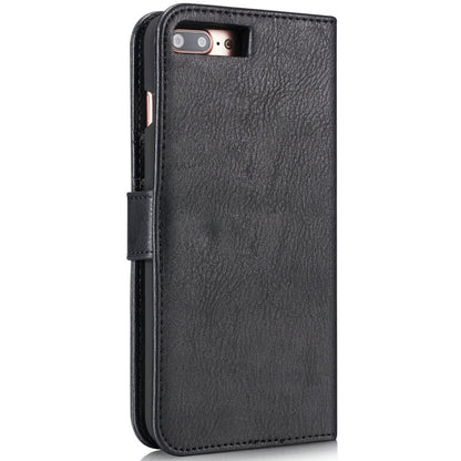 DG.MING for iPhone 8 Plus & iPhone 7 Plus Crazy Horse Texture Horizontal Flip Detachable Magnetic Protective Case with Holder & Card Slots & Wallet(Black) - More iPhone Cases by DG.MING | Online Shopping South Africa | PMC Jewellery | Buy Now Pay Later Mobicred