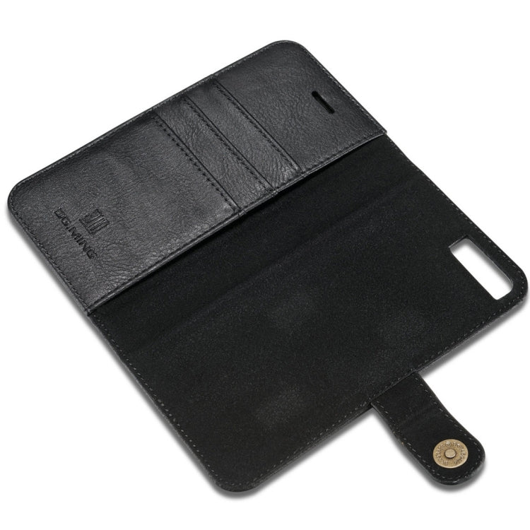 DG.MING for iPhone 8 Plus & iPhone 7 Plus Crazy Horse Texture Horizontal Flip Detachable Magnetic Protective Case with Holder & Card Slots & Wallet(Black) - More iPhone Cases by DG.MING | Online Shopping South Africa | PMC Jewellery | Buy Now Pay Later Mobicred