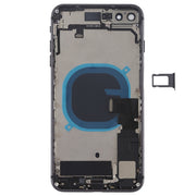 Battery Back Cover Assembly with Side Keys & Vibrator & Speaker Ringer Buzzer & Power Button + Volume Button Flex Cable & Card Tray for iPhone 8 Plus(Black)