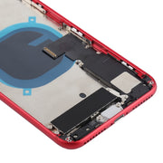 Battery Back Cover Assembly with Side Keys & Vibrator & Speaker Ringer Buzzer & Power Button + Volume Button Flex Cable & Card Tray for iPhone 8 Plus(Red)
