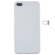 Battery Back Cover Assembly with Side Keys & Vibrator & Speaker Ringer Buzzer & Power Button + Volume Button Flex Cable & Card Tray for iPhone 8 Plus(Silver)
